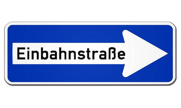 bild Straßenschild Einbahnstraße